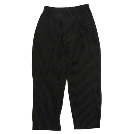 HOMME PLISSE ISSEY MIYAKE オム プリッセ イッセイミヤケ HP55JF450 BASICS ベーシック ストレート プリーツ加工 パンツ ブラック ブラック系【中古】
