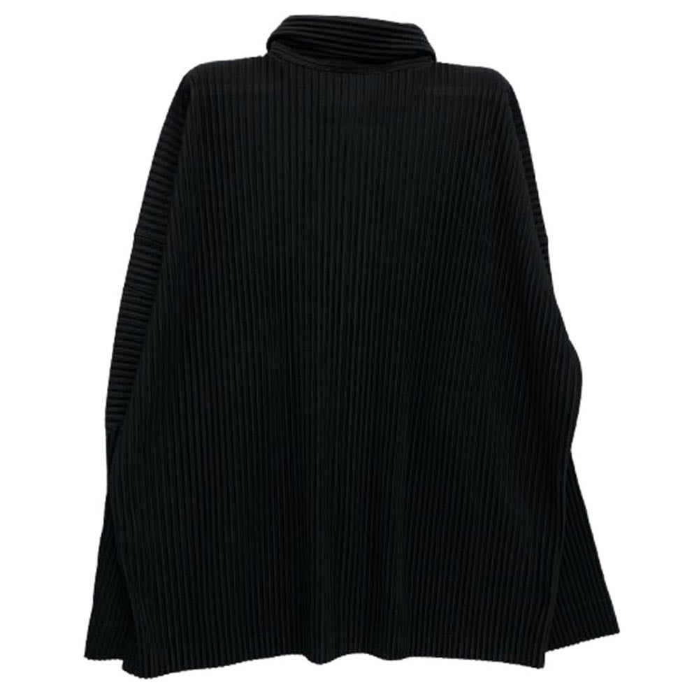 HOMME PLISSE ISSEY MIYAKE オム プリッセ イッセイミヤケ HP43JJ123 MONTHLY COLOR NOVEMBER マンスリーカラー レギュラーカラー 長袖 シャツ ブラック系 4【中古】