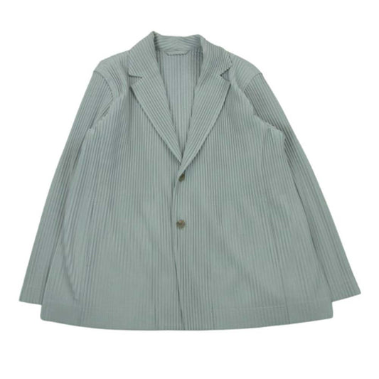 HOMME PLISSE ISSEY MIYAKE オム プリッセ イッセイミヤケ HP55JD201 BASICS ベーシック プリーツ加工 テーラード ジャケット グレー系 3【中古】