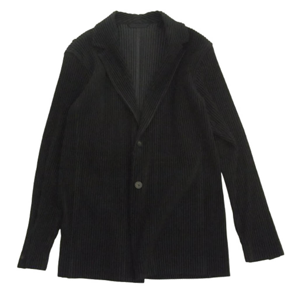 HOMME PLISSE ISSEY MIYAKE オム プリッセ イッセイミヤケ HP55JD401 BASICS ベーシック プリーツ加工 テーラードジャケット ブラック ブラック系【中古】