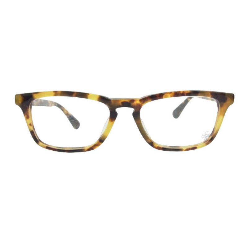 CHROME HEARTS クロムハーツ（原本無） MICROPOKE CHプラステンプル マーブル 度無し メガネ アイウェア 眼鏡 ブラウン系 50□17-138【中古】