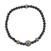 CHROME HEARTS クロムハーツ（原本無） 4ｍｍ BEAD ビーズ ブレスレット シルバーパーツ4 ブラック ブラック系 シルバー系【中古】