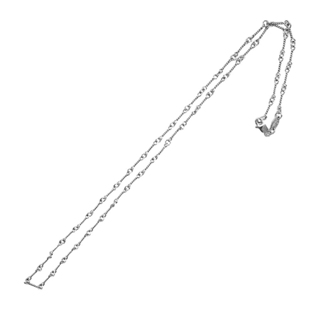 CHROME HEARTS クロムハーツ（原本無） 18KWG NECKCHAIN T18 ツイストチェーン 18inch 18インチ シルバー系【中古】