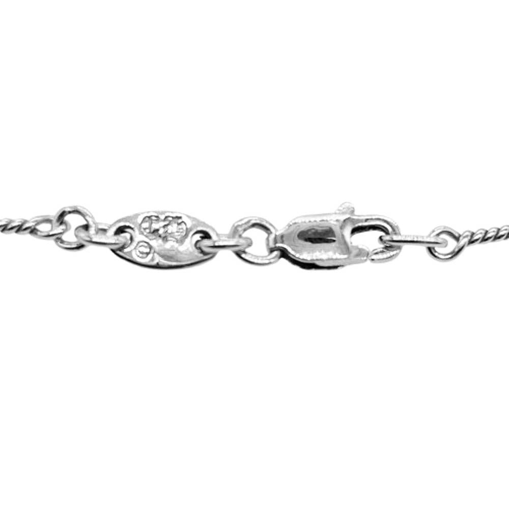 CHROME HEARTS クロムハーツ（原本無） 18KWG NECKCHAIN T18 ツイストチェーン 18inch 18インチ シルバー系【中古】