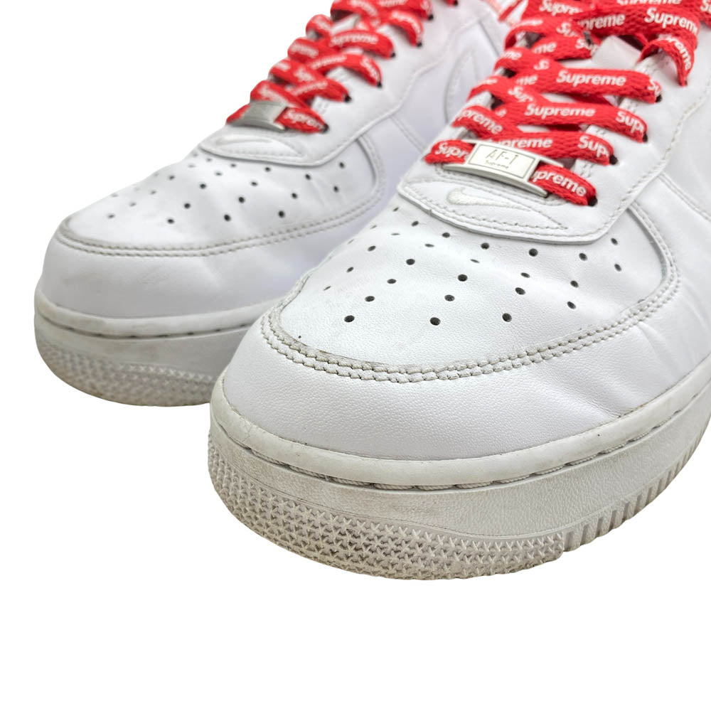 Supreme シュプリーム CU9225-100 × Nike ナイキ Air Force 1 Low White エアフォース1 ローカットスニーカー ホワイト系 27.5cm【中古】