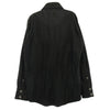 CHROME HEARTS クロムハーツ（原本無） バックフレアニー クロスボールボタン ウエスタン レザー シャツ ブラック系 S【中古】