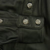 CHROME HEARTS クロムハーツ（原本無） バックフレアニー クロスボールボタン ウエスタン レザー シャツ ブラック系 S【中古】