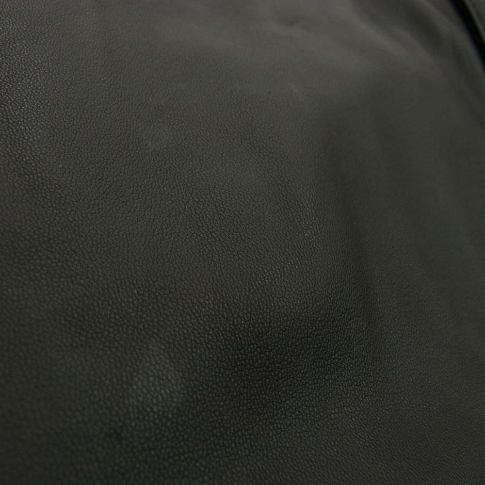 CHROME HEARTS クロムハーツ（原本無） バックフレアニー クロスボールボタン ウエスタン レザー シャツ ブラック系 S【中古】