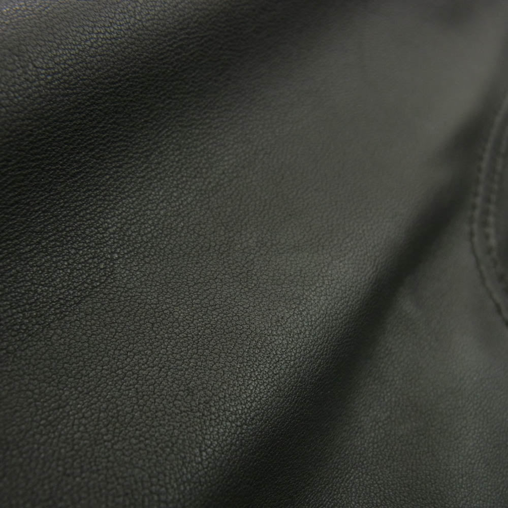 CHROME HEARTS クロムハーツ（原本無） バックフレアニー クロスボールボタン ウエスタン レザー シャツ ブラック系 S【中古】