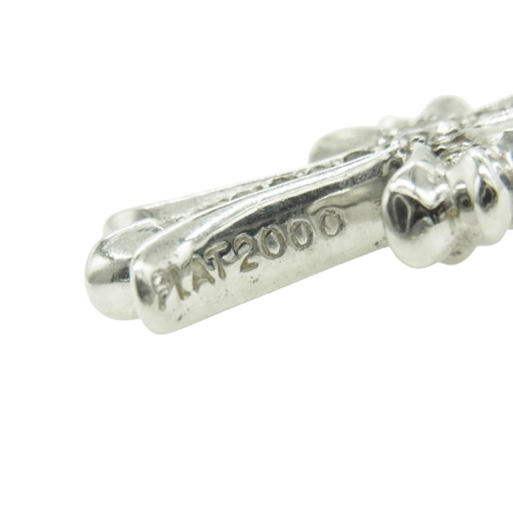 CHROME HEARTS クロムハーツ（原本無） PT TNY CRSF P DMND プラチナ タイニーファット パヴェダイヤ ペンダントトップ シルバー系【中古】