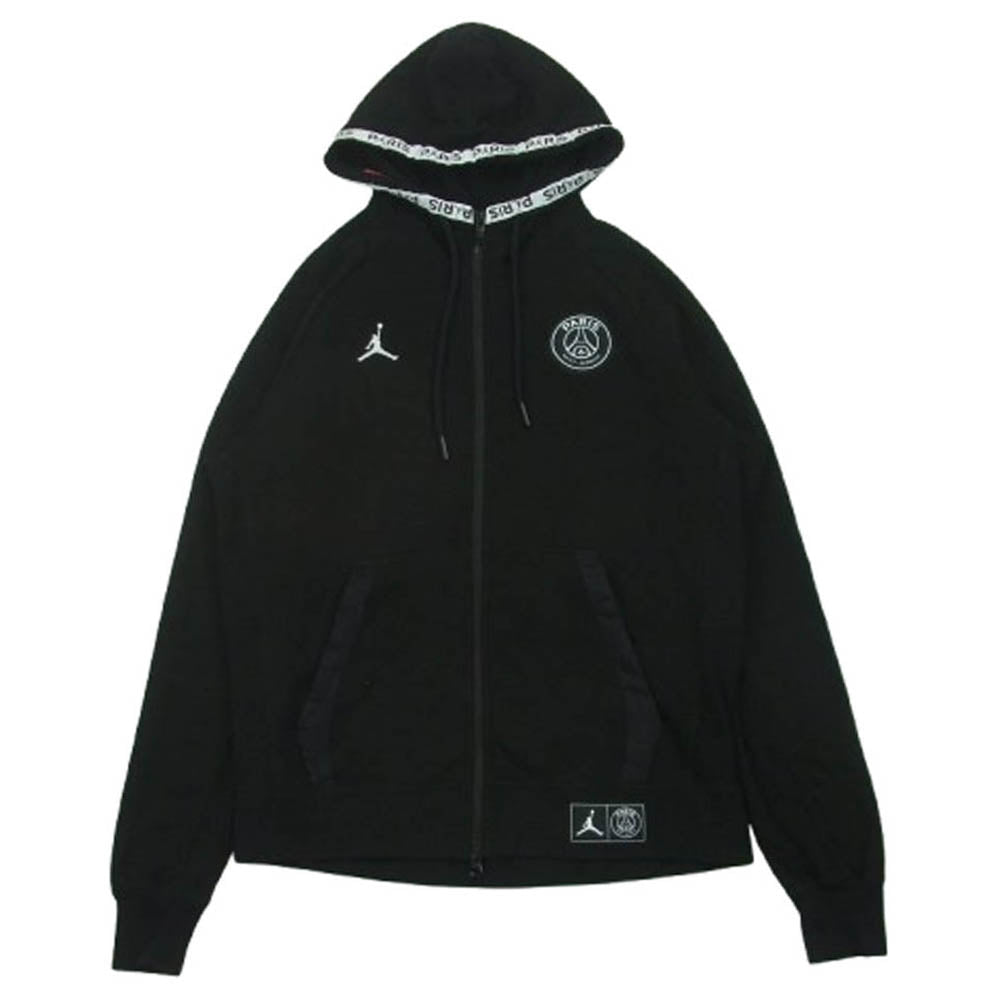 NIKE ナイキ BQ8346-010 JORDAN ジョーダン PARIS SAINT-GERMAIN パリサンジェルマン ジップアップ パーカー フーディー ブラック系 M【中古】