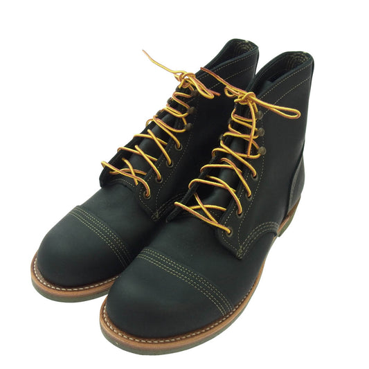 RED WING レッドウィング 4331 Iron Ranger w Green Sole アイアンレンジャー ウィズ グリーンソール ワークブーツ ブラック系 9.5D【極上美品】【中古】