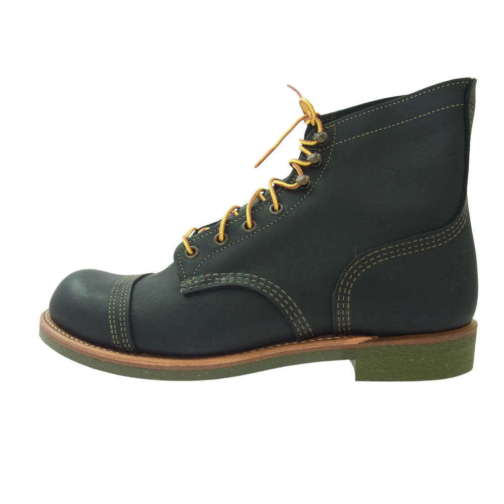 RED WING レッドウィング 4331 Iron Ranger w Green Sole アイアンレンジャー ウィズ グリーンソール ワークブーツ ブラック系 9.5D【極上美品】【中古】