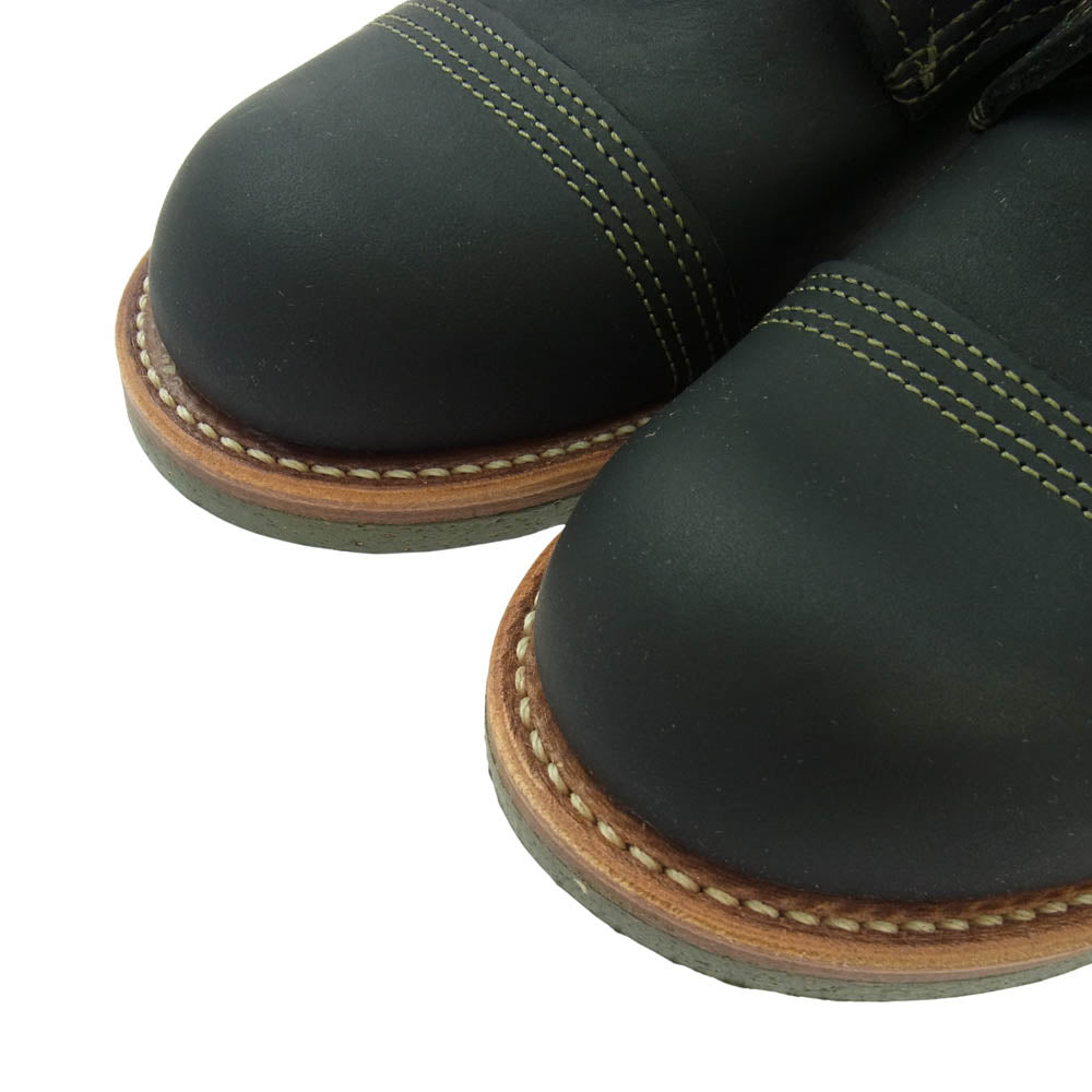 RED WING レッドウィング 4331 Iron Ranger w Green Sole アイアンレンジャー ウィズ グリーンソール ワークブーツ ブラック系 9.5D【極上美品】【中古】