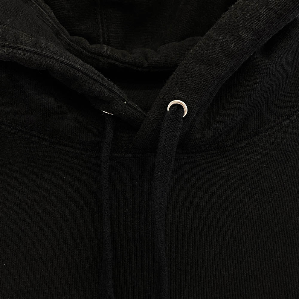 Supreme シュプリーム 22AW Satin Applique Hooded Sweatshirt バック ロゴ フーディー パーカー ブラック系 L【中古】