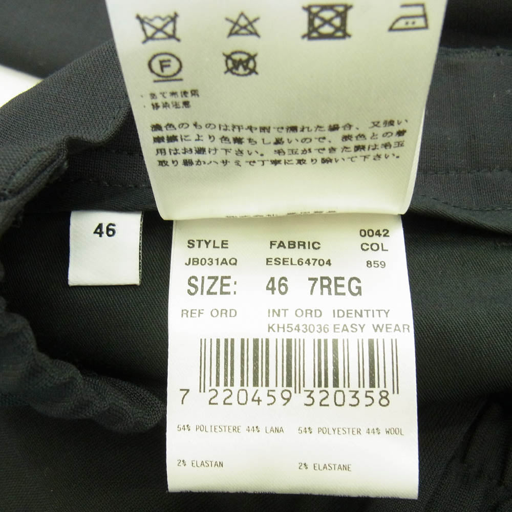 LARDINI ラルディーニ 25SS EASYWEAR イージーウェア テーラードジャケット スラックスパンツ スーツ セットアップ ブラック系 46【新古品】【未使用】【中古】