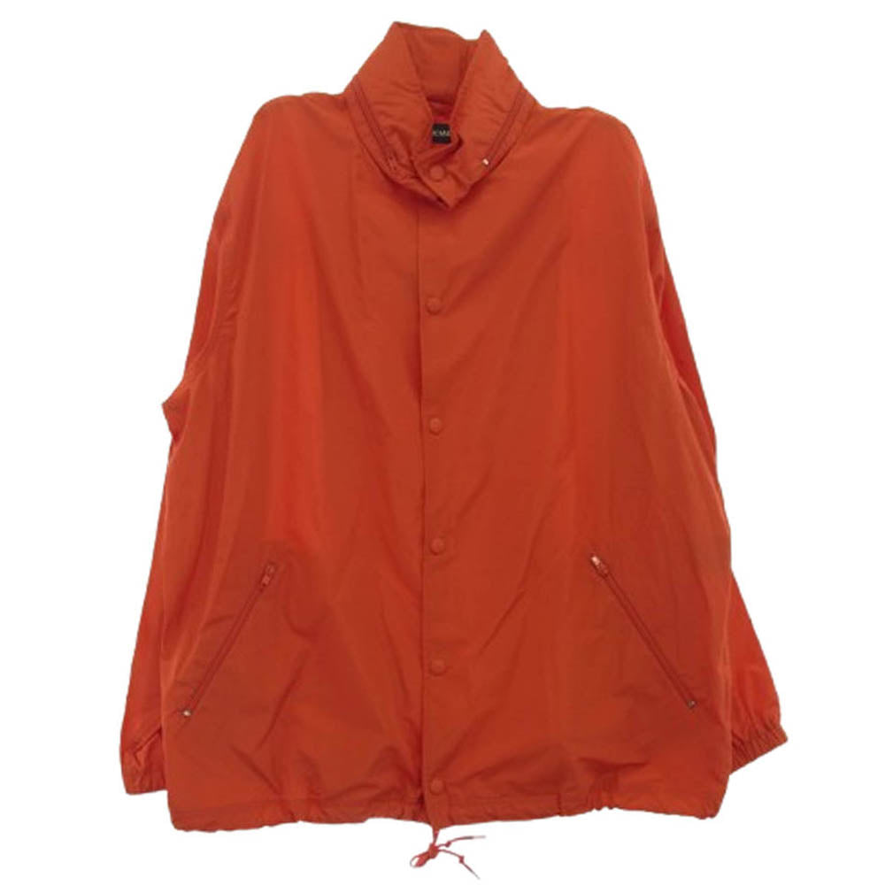 BALENCIAGA バレンシアガ 19AW 556238 TYD36 Logo Raincoat バックロゴ レインコート フーデッドロングジャケット ウィンドブレーカー レッド系 46【極上美品】【中古】