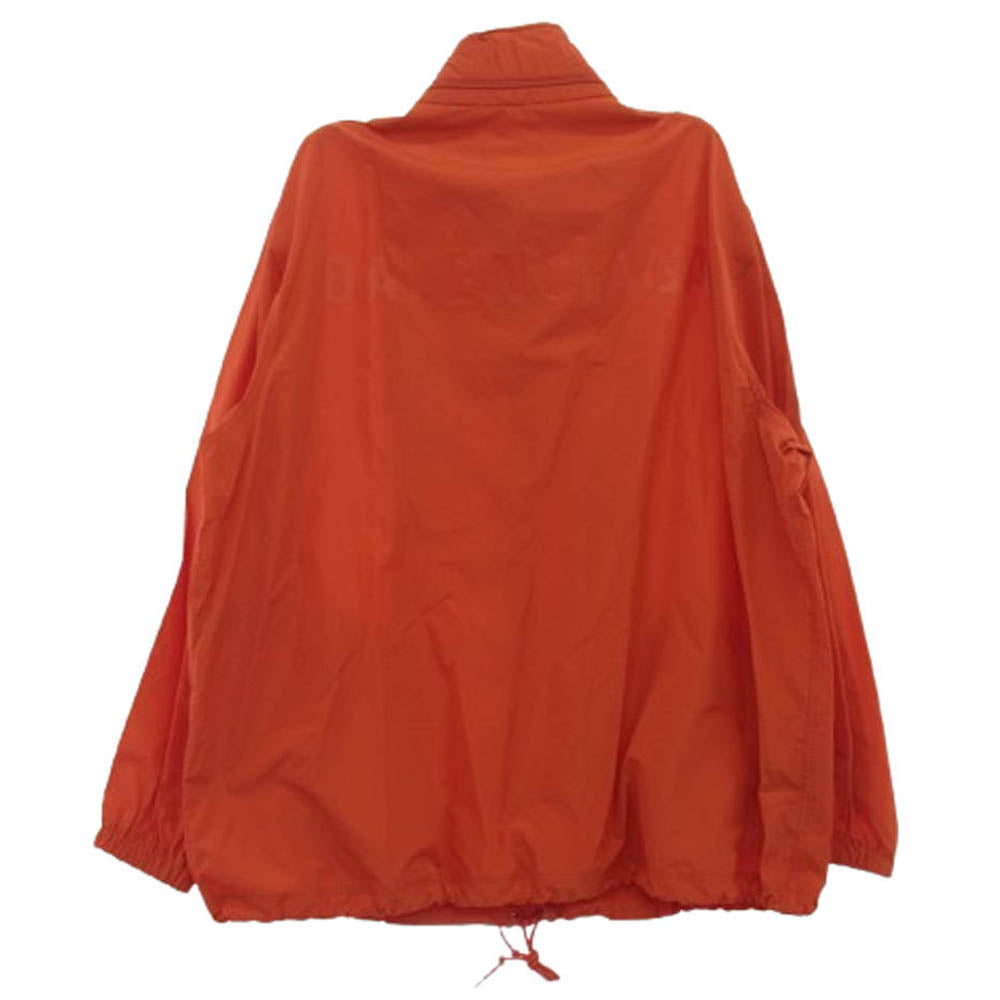 BALENCIAGA バレンシアガ 19AW 556238 TYD36 Logo Raincoat バックロゴ レインコート フーデッドロングジャケット ウィンドブレーカー レッド系 46【極上美品】【中古】