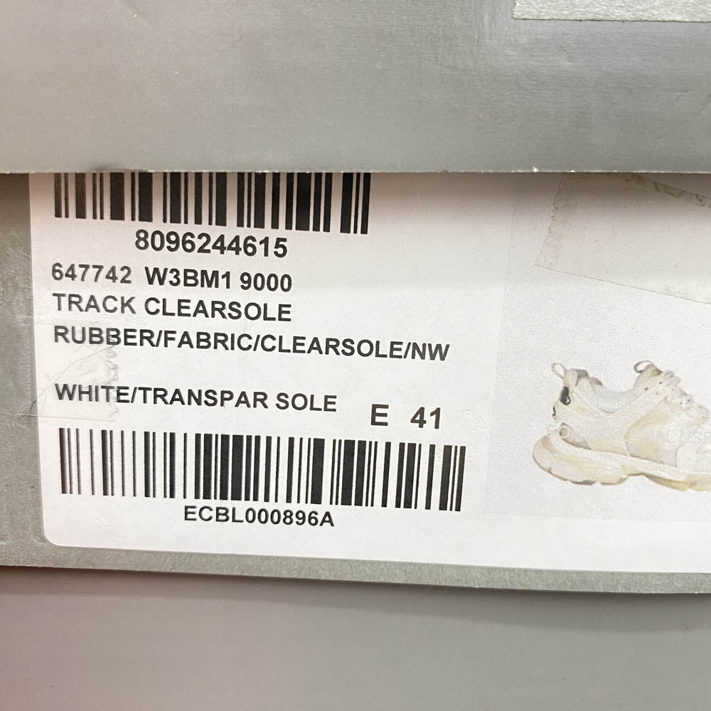 BALENCIAGA バレンシアガ 647742 W3BM1 TRACK CLEAR SOLE トラック クリアソール スニーカー 41【極上美品】【中古】