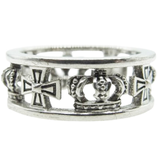 Justin Davis ジャスティンデイビス SRJ175 MEDIEVAL WEDDING BAND メディバルウェディングバンドリング シルバー系 4号【中古】