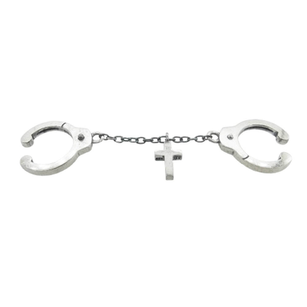 Justin Davis ジャスティンデイビス SEJ845 WANDERLUST CROSS ワンダーラスト クロス 手錠 イヤーカフ ピアス シルバー系【中古】