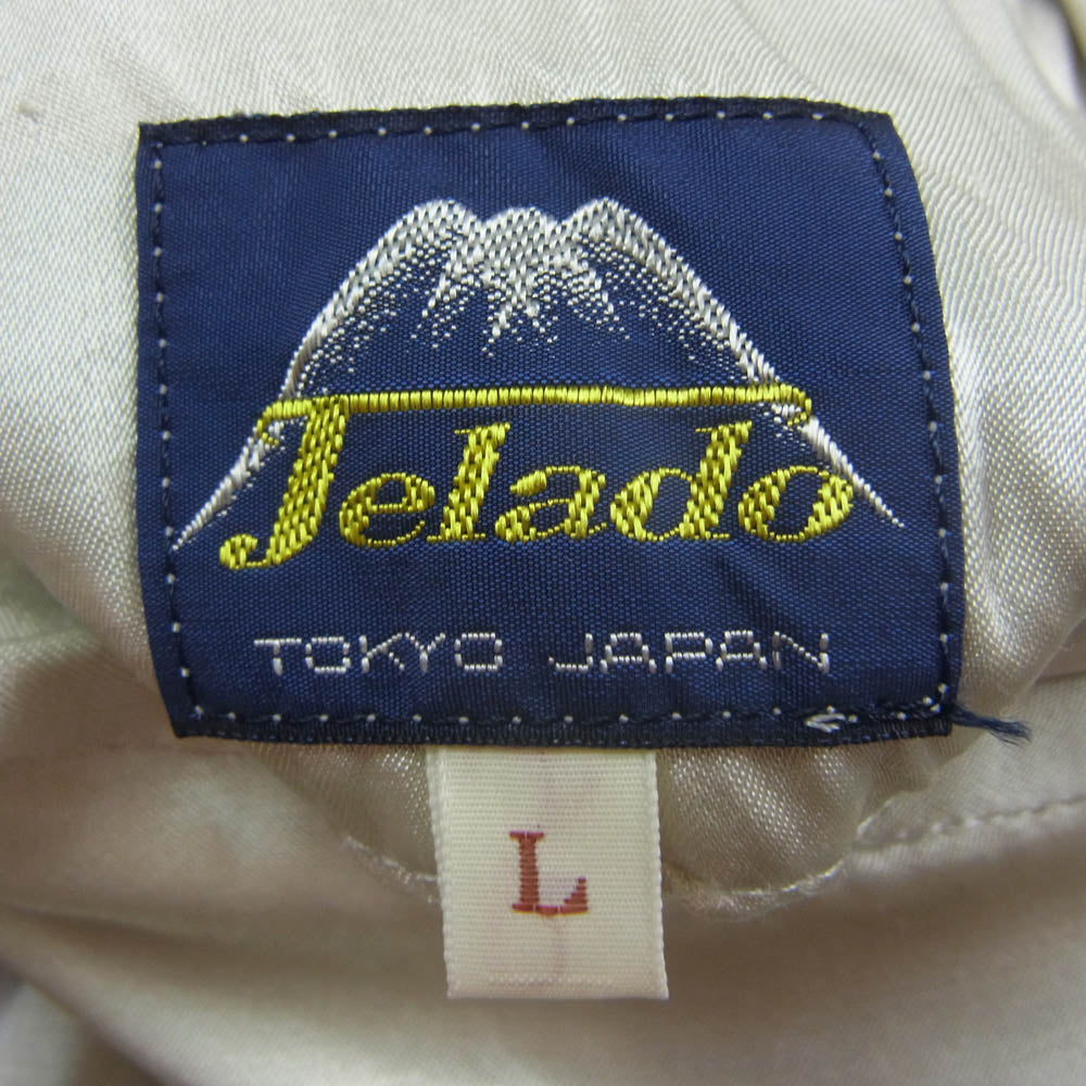 JELADO ジェラード JRSK-001 U.S.AIR FORCE 第20空軍 × 唐獅子 リバーシブル サテン スカジャン 受注生産 グレー系 L【美品】【中古】