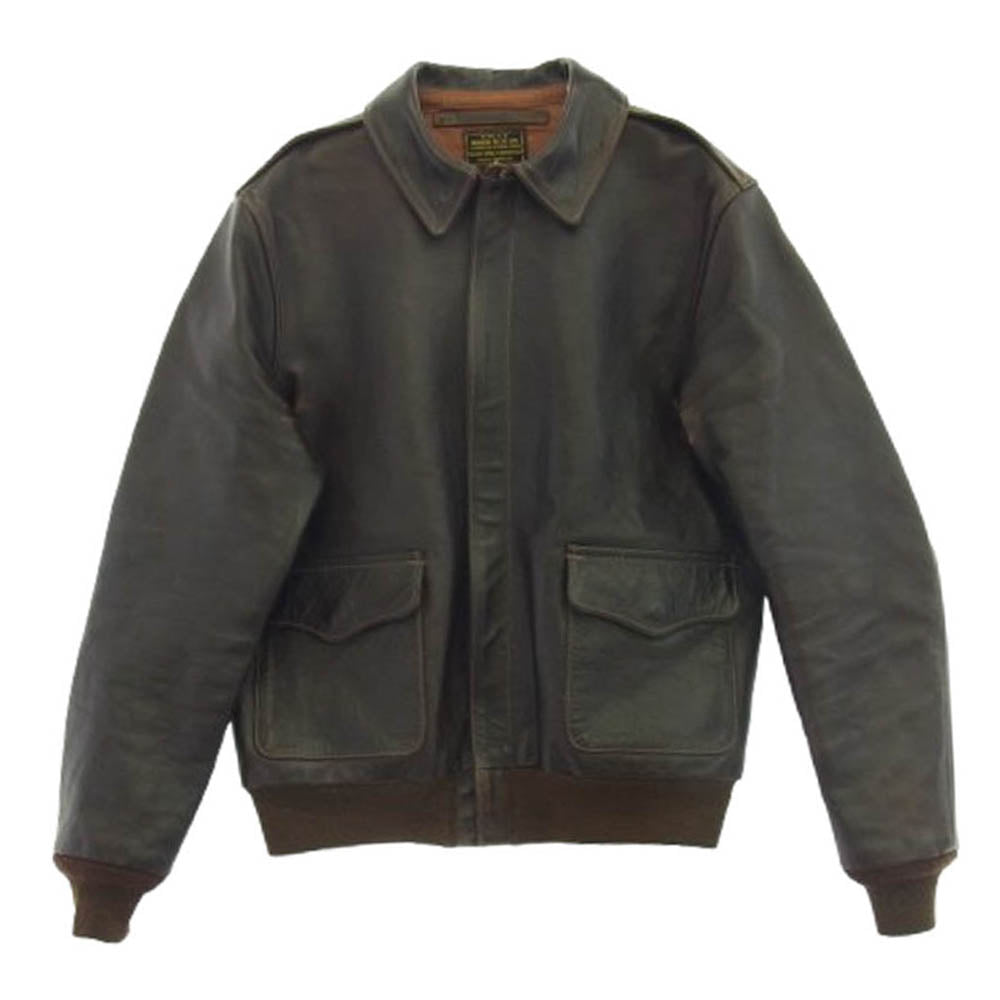 RAINBOW COUNTRY レインボーカントリー Type A-2 ROUGH WEAR ラフウェア 実名復刻 フライト ジャケット ブラウン系 42【中古】