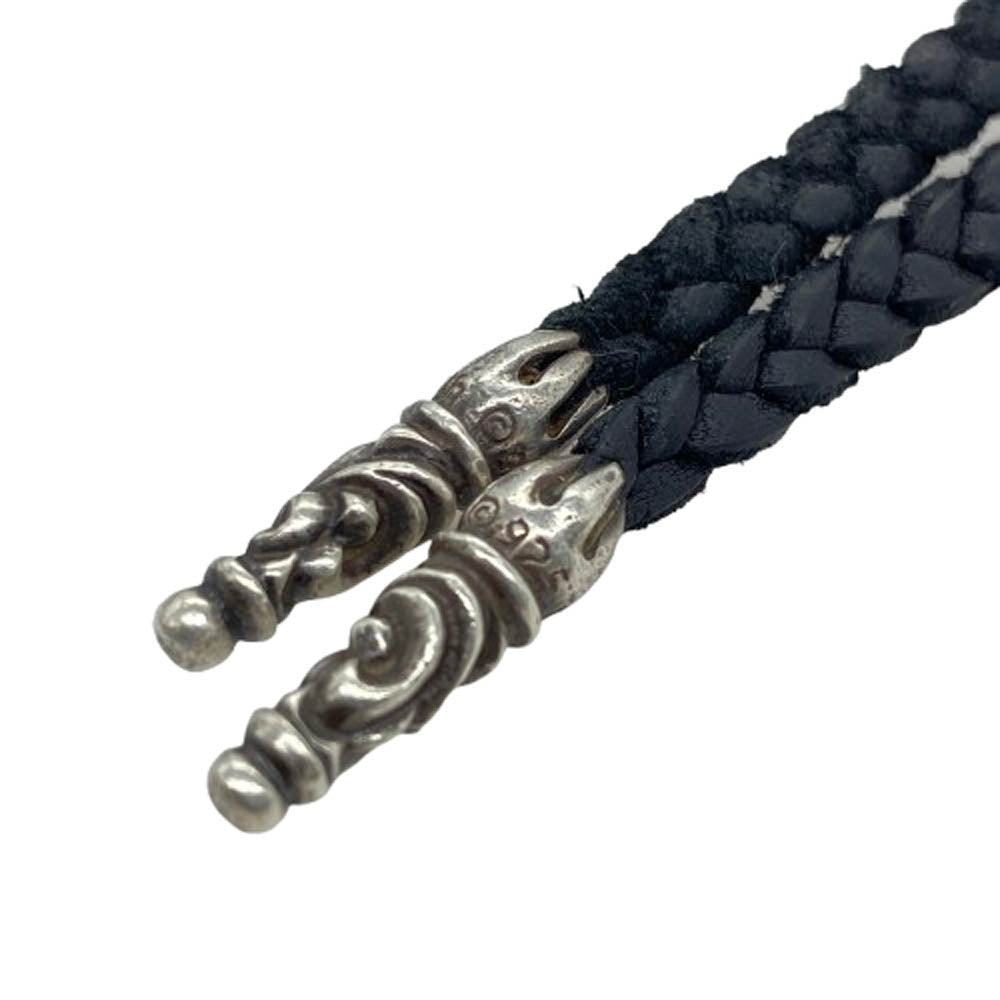 CHROME HEARTS クロムハーツ（原本無） ROLLER ローラー ペンダントトップ レザーブレード ネックレス ブラック系 シルバー系【中古】
