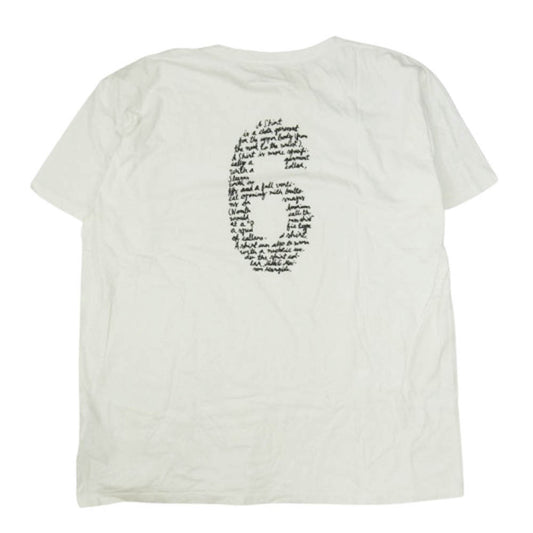 MAISON MARGIELA メゾンマルジェラ 18SS S32GC0482 S21058 ナンバリングロゴ バックプリント 半袖 Tシャツ カットソー ホワイト系 L【中古】