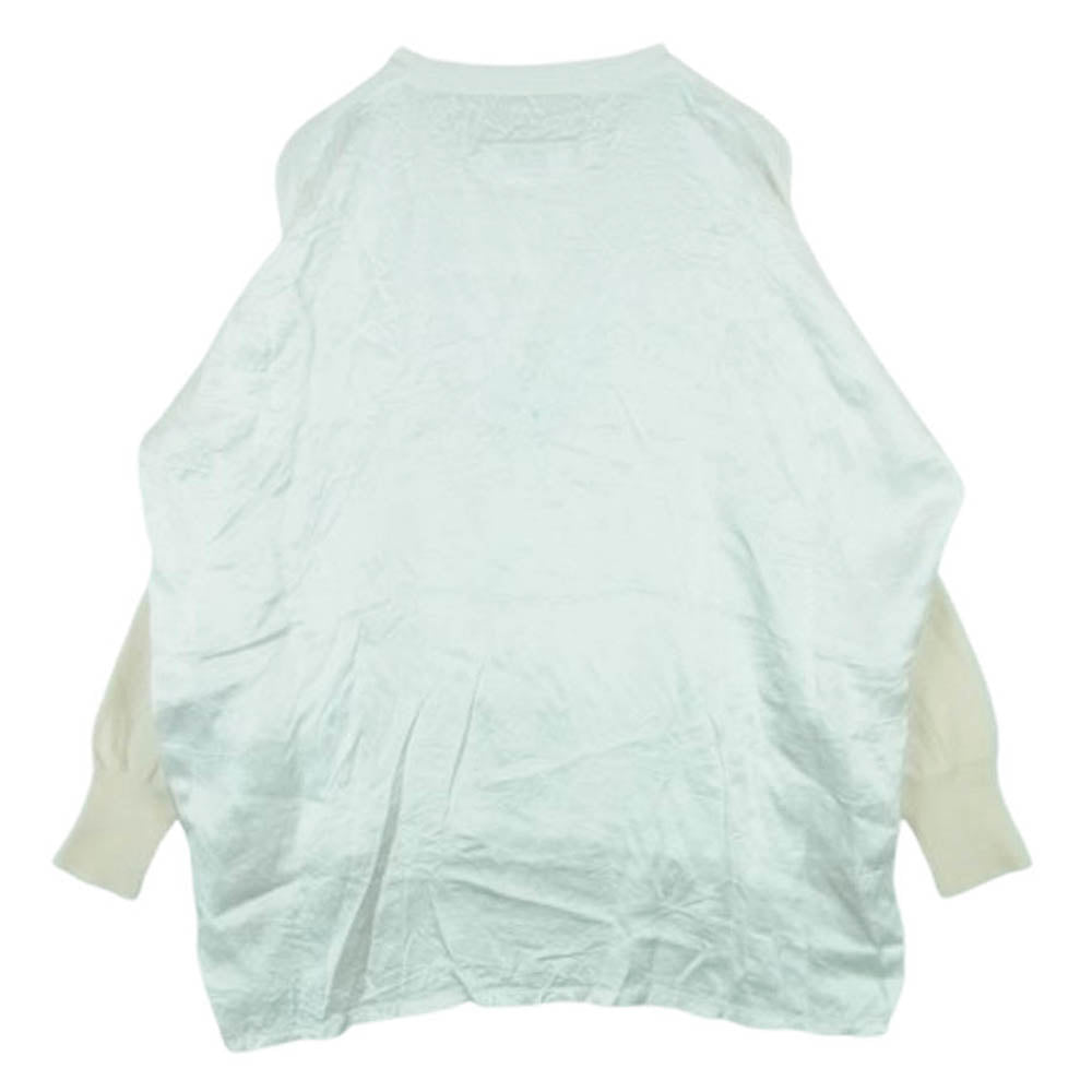 MAISON MARGIELA メゾンマルジェラ 18SS S52HA0101 S16248 ラウンドネック バック切替 デザイン クルーネック ニット セーター スウェット ホワイト系 M【中古】
