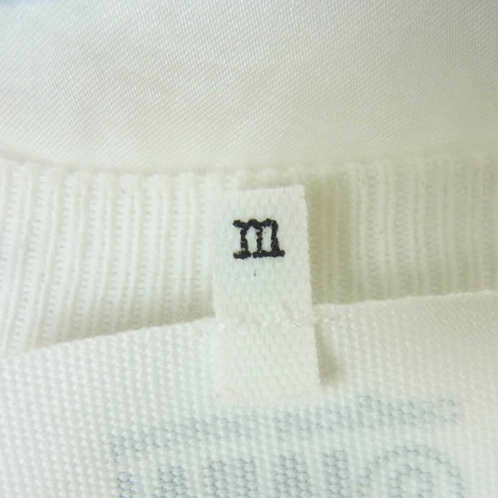 MAISON MARGIELA メゾンマルジェラ 18SS S52HA0101 S16248 ラウンドネック バック切替 デザイン クルーネック ニット セーター スウェット ホワイト系 M【中古】