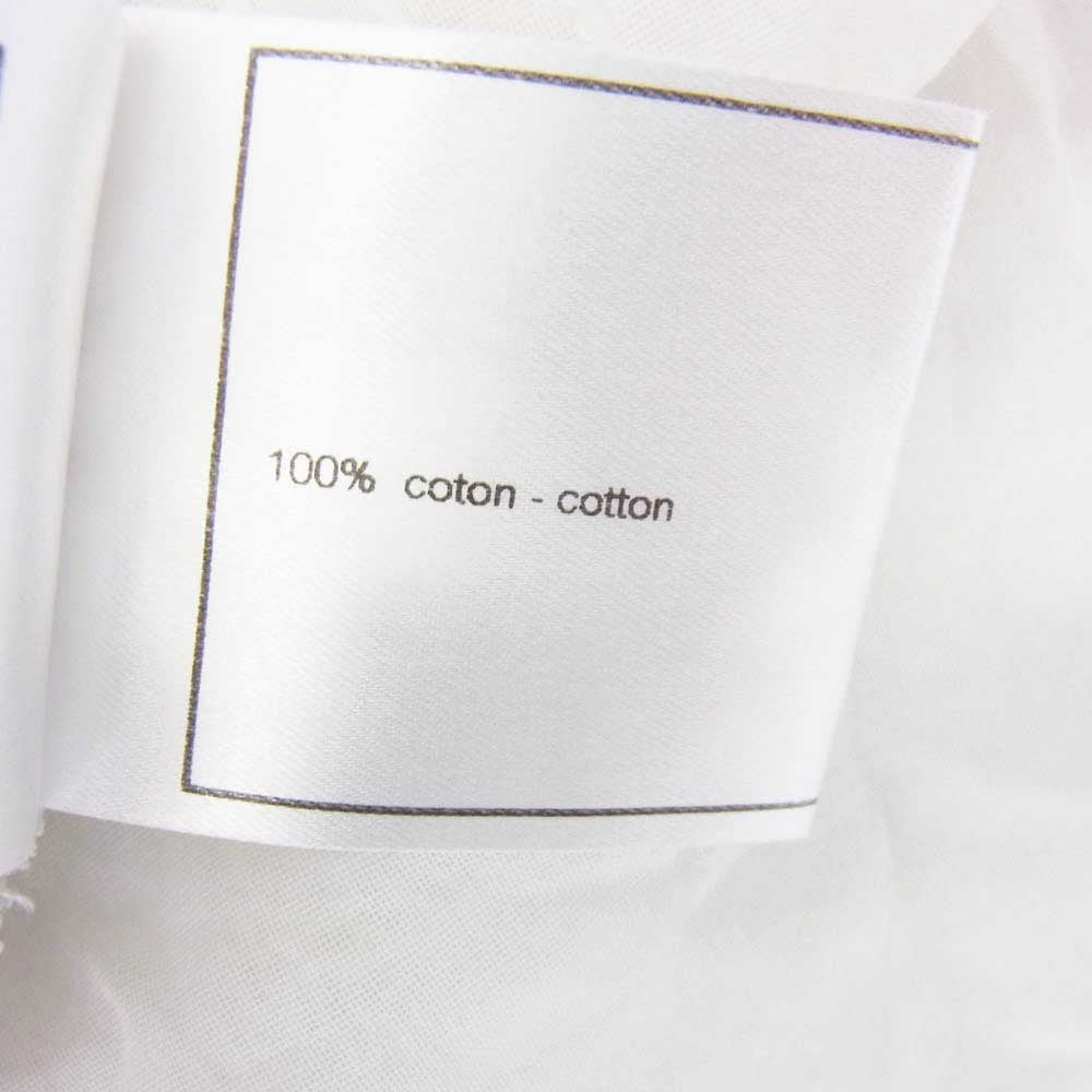 CHANEL シャネル 01P P17753V09863 レース刺繍 バックボタン シースルー ノースリーブ ブラウス シャツ ホワイト系 42【中古】