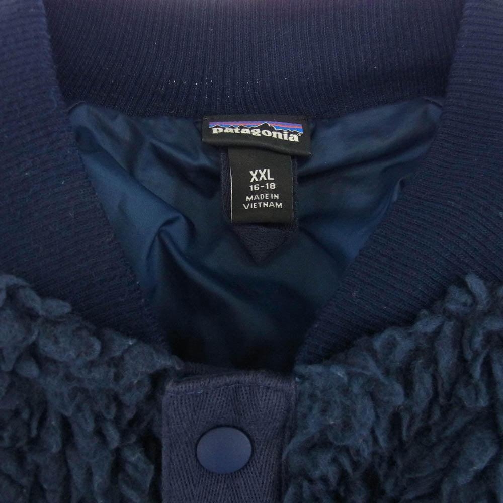 patagonia パタゴニア STY65415 Girls’ Retro-X Bomber Jacket ガールズ レトロX フリース ジャケット ネイビー系 XXL【中古】