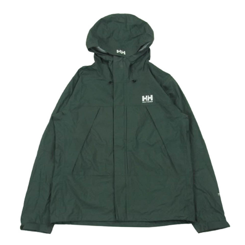 HELLY HANSEN ヘリーハンセン HOE12272 Scandza Light Jacket スカンザ ライト フード付き ナイロン シェル ジャケット グリーン系 グレイッシュグリーン系 M【中古】