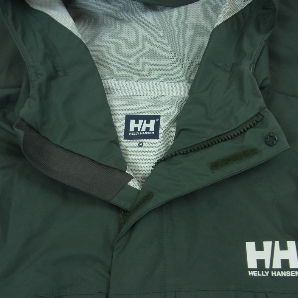 HELLY HANSEN ヘリーハンセン HOE12272 Scandza Light Jacket スカンザ ライト フード付き ナイロン シェル ジャケット グリーン系 グレイッシュグリーン系 M【中古】