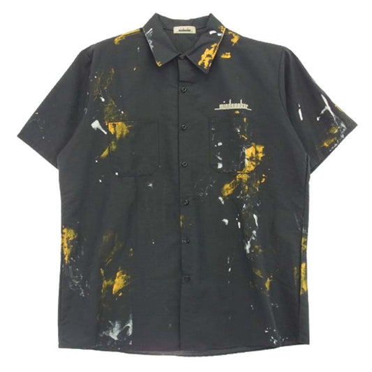 MINDSEEKER マインドシーカー ペイントグラフィックプリント 半袖 シャツ チャコール系 2【中古】
