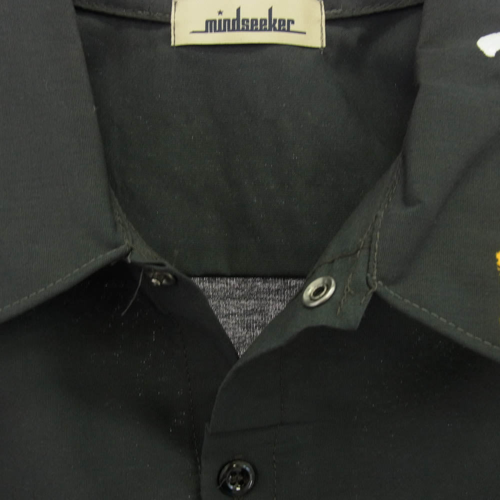 MINDSEEKER マインドシーカー ペイントグラフィックプリント 半袖 シャツ チャコール系 2【中古】