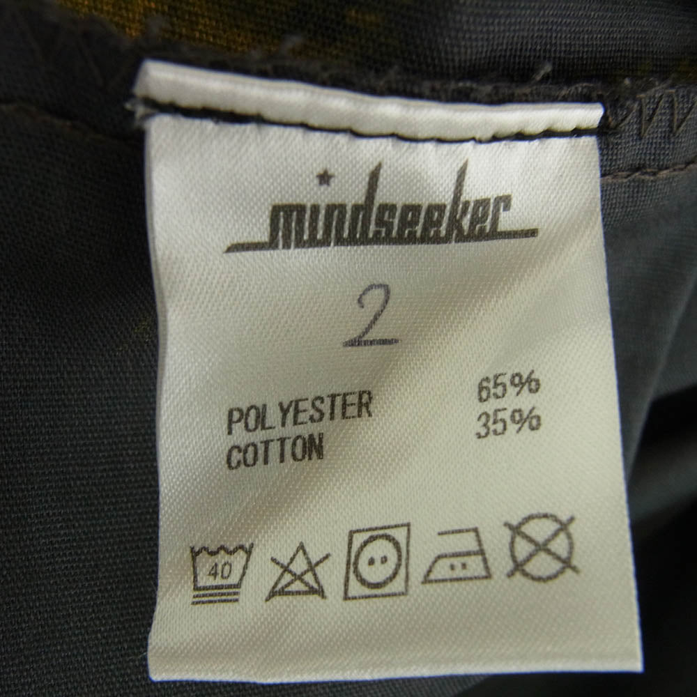 MINDSEEKER マインドシーカー ペイントグラフィックプリント 半袖 シャツ チャコール系 2【中古】