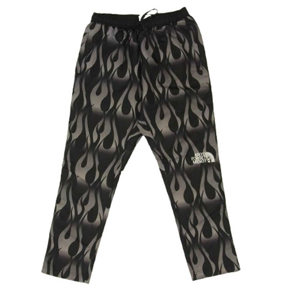 メイヨー 24MY-SPT07 FIRE EMBROIDERY SIDE SNAP NYLON PANTS ファイアープリント ロゴエンブロイダリ― サイドスナップ ナイロン トラックパンツ ブラック系 M【中古】