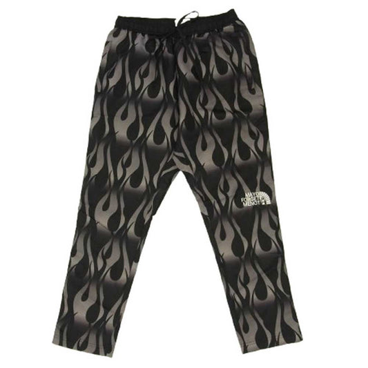 メイヨー 24MY-SPT07 FIRE EMBROIDERY SIDE SNAP NYLON PANTS ファイアープリント ロゴエンブロイダリ― サイドスナップ ナイロン トラックパンツ ブラック系 M【中古】