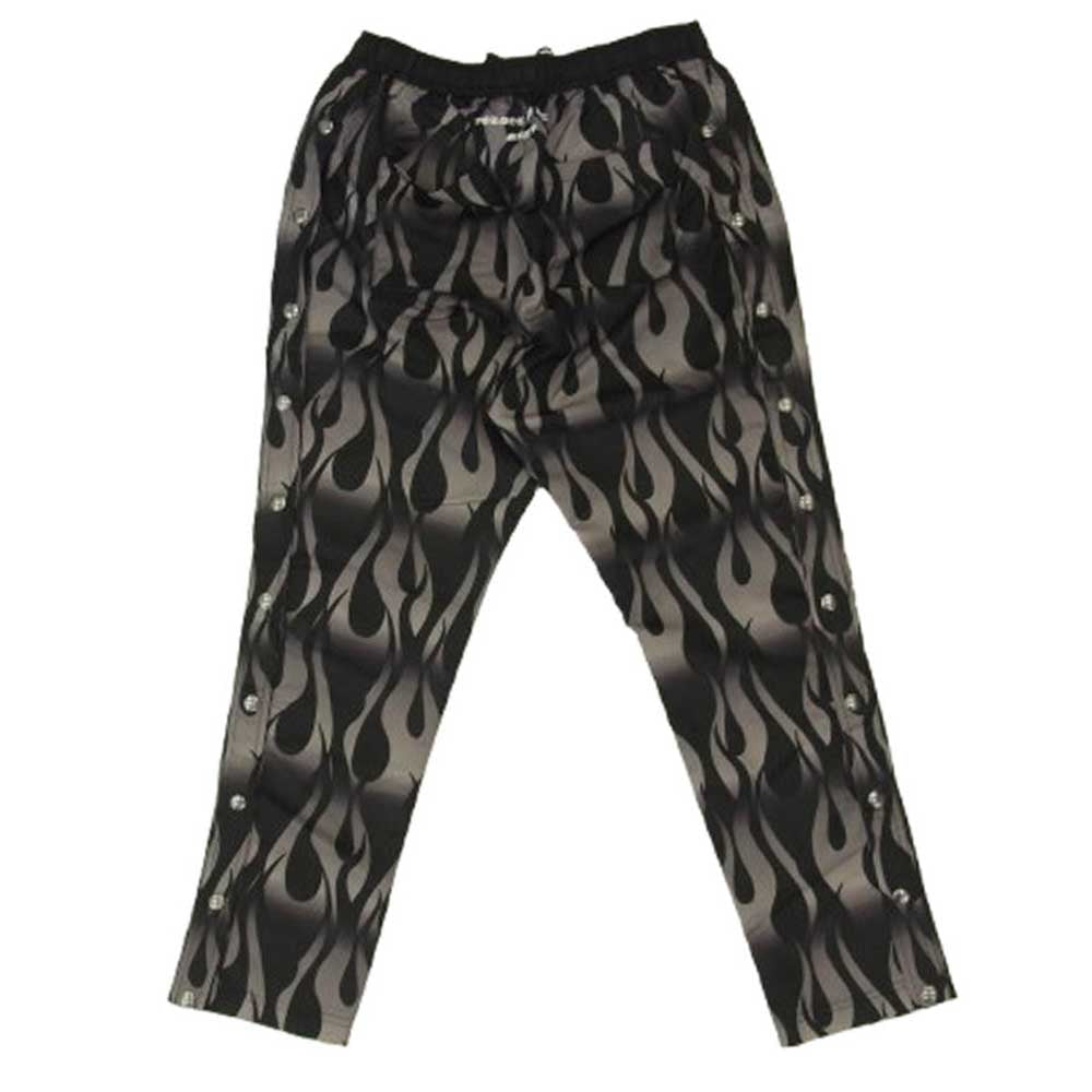 メイヨー 24MY-SPT07 FIRE EMBROIDERY SIDE SNAP NYLON PANTS ファイアープリント ロゴエンブロイダリ― サイドスナップ ナイロン トラックパンツ ブラック系 M【中古】