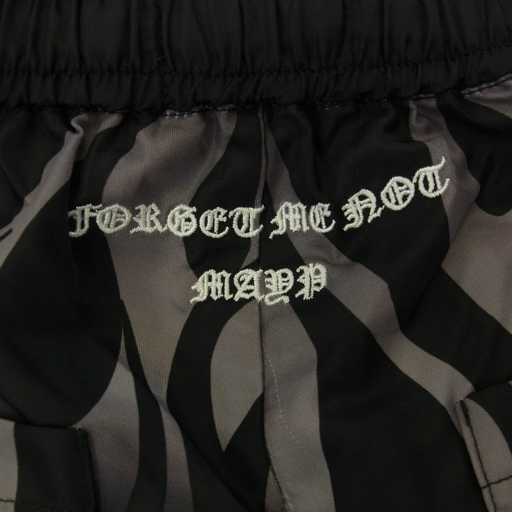 メイヨー 24MY-SPT07 FIRE EMBROIDERY SIDE SNAP NYLON PANTS ファイアープリント ロゴエンブロイダリ― サイドスナップ ナイロン トラックパンツ ブラック系 M【中古】