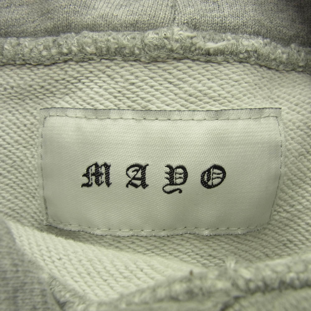 メイヨー 22MY-PK23 Forget Me Embroidery Hoodie スウェット プルオーバーパーカー グレー系 L【中古】