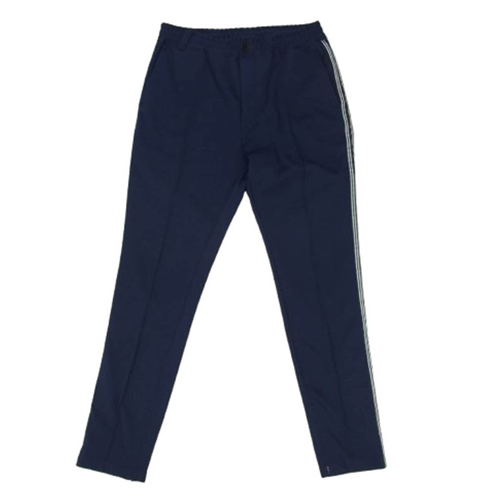 ISAMUKATAYAMA BACKLASH イサムカタヤマバックラッシュ 2105-01 POLYESTER-JERSEY SLIM ZIPPED TRACK PANTS ポリジャージー スリムフィット 裾ジップ トラックパンツ ネイビー系 L【中古】