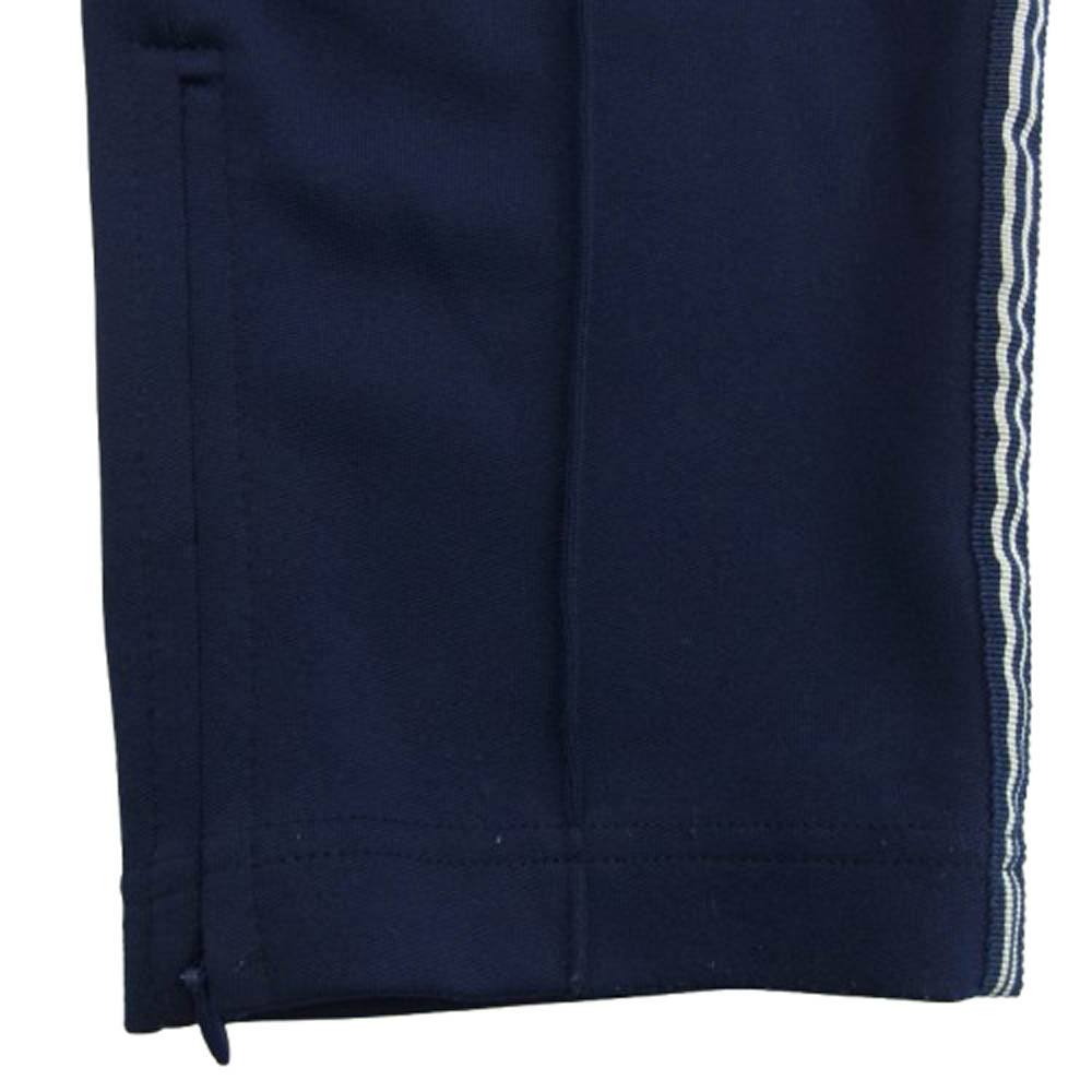 ISAMUKATAYAMA BACKLASH イサムカタヤマバックラッシュ 2105-01 POLYESTER-JERSEY SLIM ZIPPED TRACK PANTS ポリジャージー スリムフィット 裾ジップ トラックパンツ ネイビー系 L【中古】