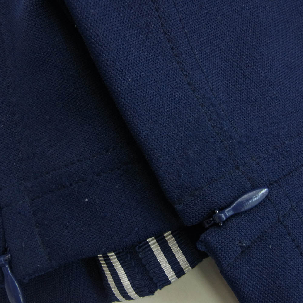 ISAMUKATAYAMA BACKLASH イサムカタヤマバックラッシュ 2105-01 POLYESTER-JERSEY SLIM ZIPPED TRACK PANTS ポリジャージー スリムフィット 裾ジップ トラックパンツ ネイビー系 L【中古】