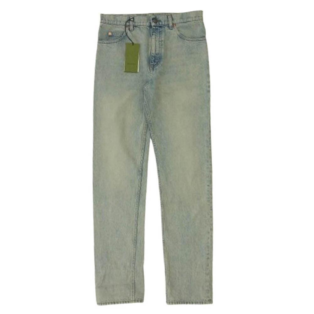 GUCCI グッチ 774078 XDCTN GG ロールアップ ターンアップ ウォッシュド デニムパンツ ジーンズ インディゴブルー系 31【極上美品】【中古】