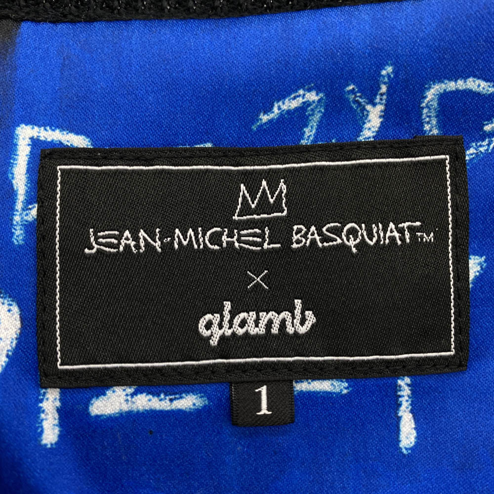 glamb グラム ×Jean-Michel Basquiat バスキア リバーシブル カーディガン ブラック系 マルチカラー系 1【中古】