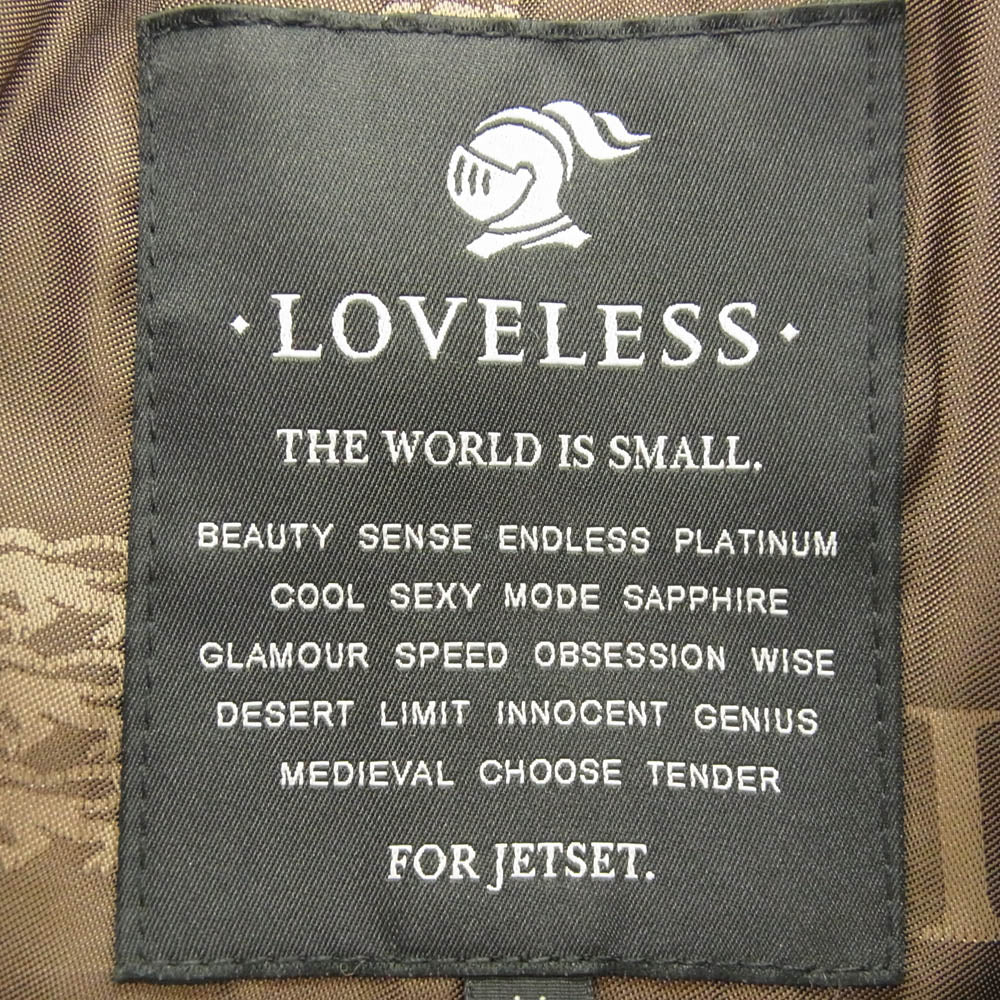 LOVELESS ラブレス 61F01-702-41 ラムレザー シングル ライダース ジャケット ベージュ系 M【中古】