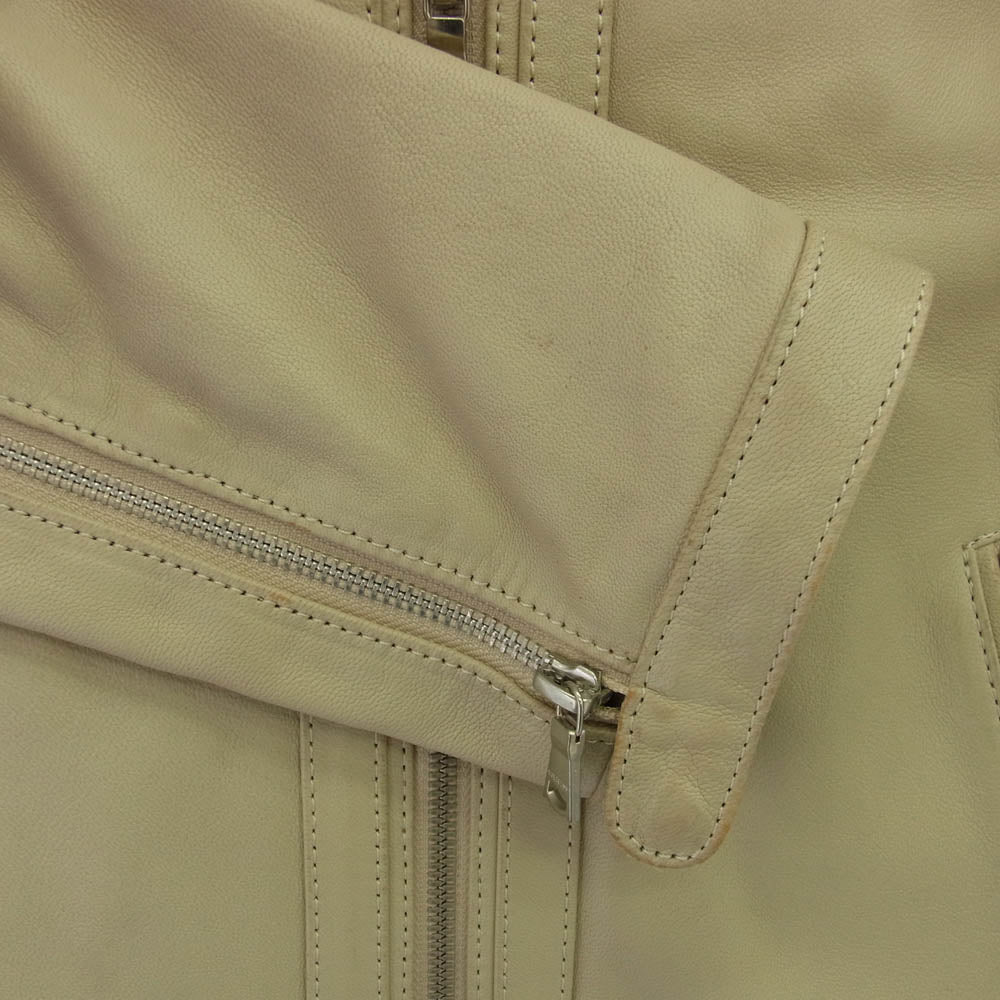 LOVELESS ラブレス 61F01-702-41 ラムレザー シングル ライダース ジャケット ベージュ系 M【中古】